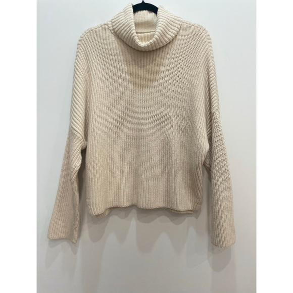 Abercrombie & Fitch Sweaters - Abercrombie & Fitch Ribbed Cowl Neck Chunky Knit Cotton Sweater XL Old Money